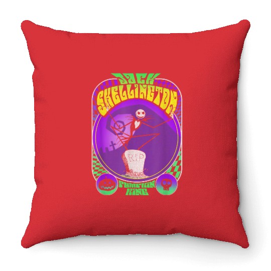 disneys Nightmare Before Christmas Retro Jack Skellington Throw Pillows