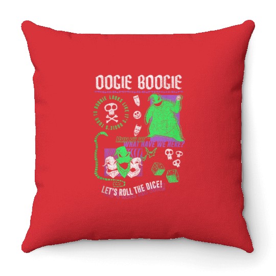 disneys The Nightmare Before Christmas Oogie Boogie Poster Throw Pillows