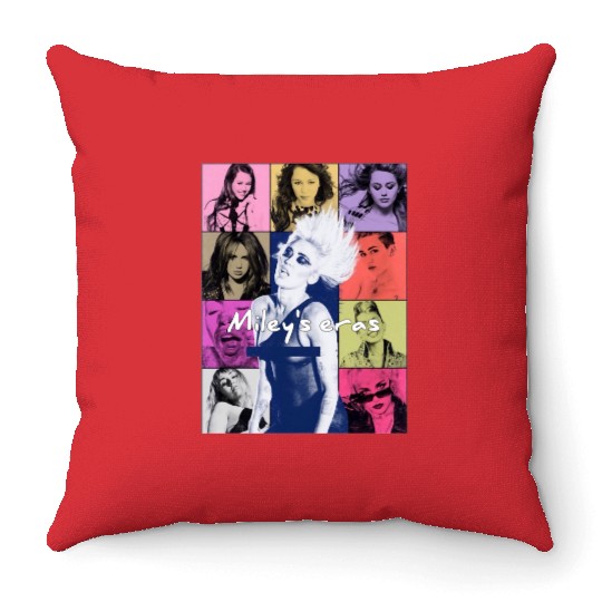Miley Cyrus Eras Tour Throw Pillows