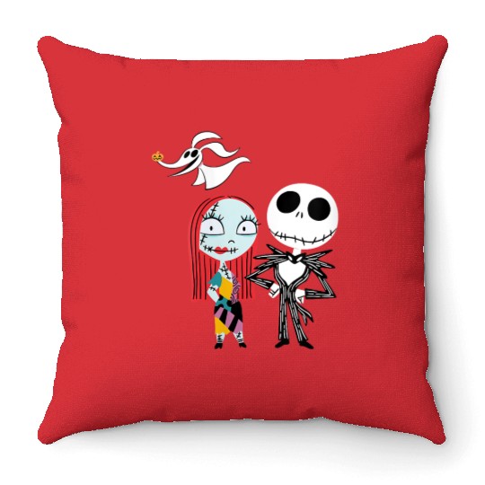 disneys Nightmare Before Christmas Dark Jack Sally Throw Pillows