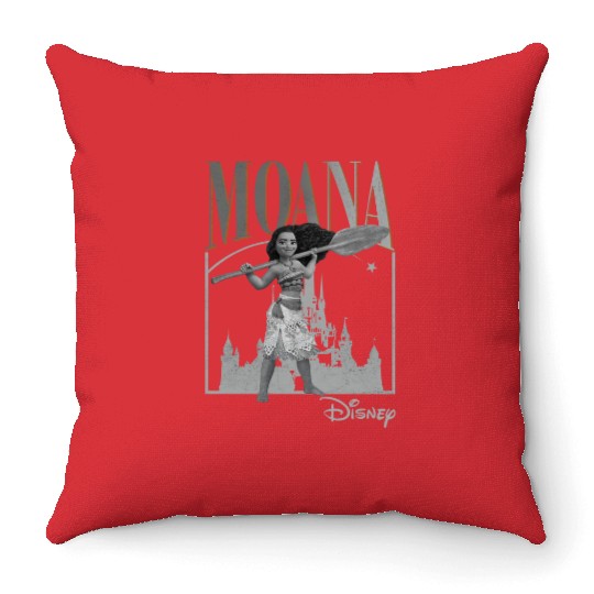 Vintage Moana 90s Throw Pillows, Disney princess