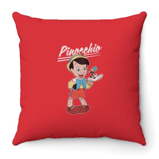 disneys Pinocchio And Jiminy Cricket Raglan Throw Pillows