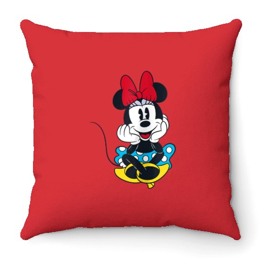 disneys Smiling Minnie Mouse Raglan Throw Pillows