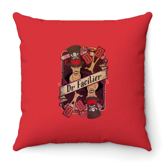 disneys The Princess And The Frog Dr Facilier Playing Card Throw Pillows