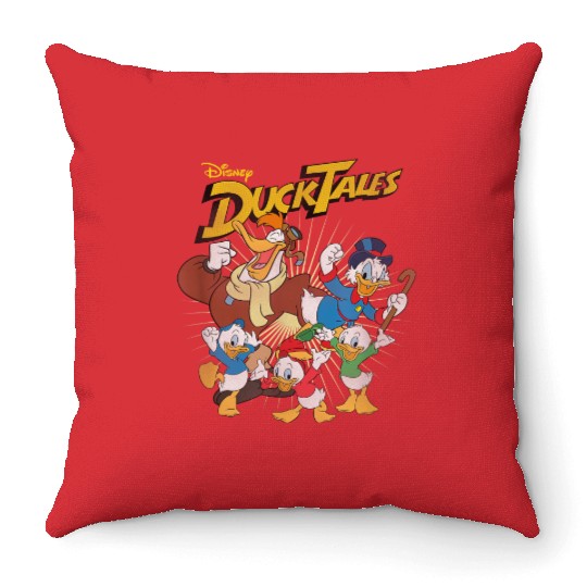 Disney DuckTales Main Characters Full Of Joy Gro Throw Pillows