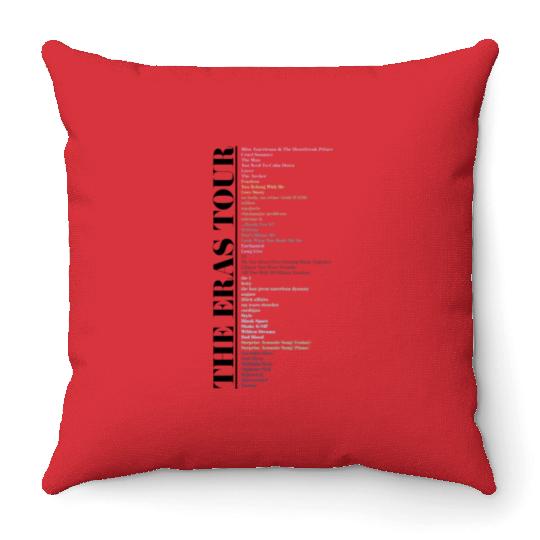 eras tour UPDATED SETLIST Active Throw Pillows
