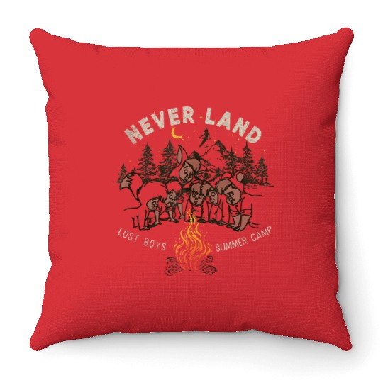 disneys Peter Pan Lost Boys Neverland Summer Camp Throw Pillows