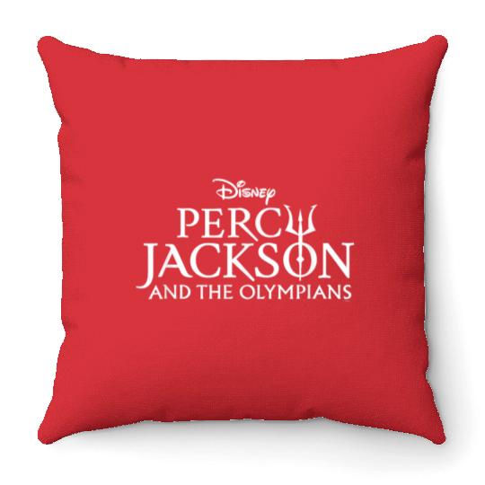 disneys Percy Jackson And The Olympians Series Title Logo Throw Pillows