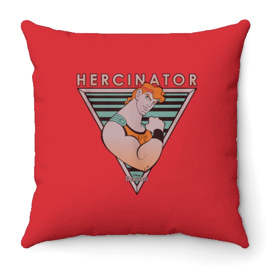 disneys Hercules Hercinator Triangle 90s Throw Pillows