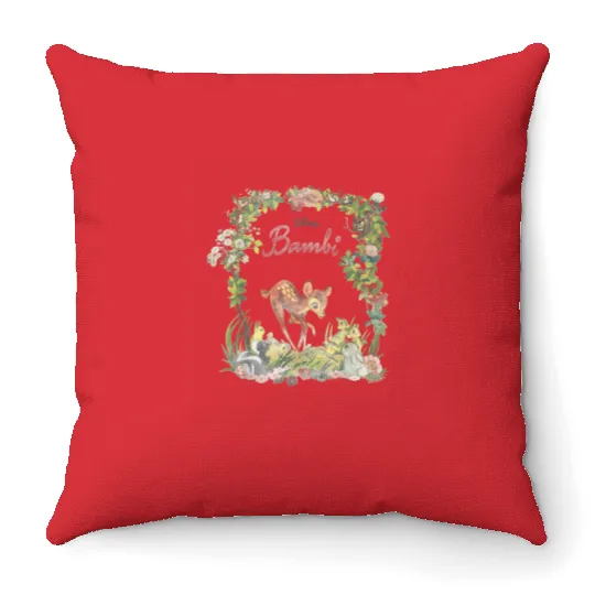 Disney Bambi Floral Portrait Throw Pillows