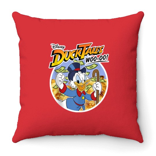 Disneys Ducktales Classic Uncle Scrooge Woo oo Throw Pillows