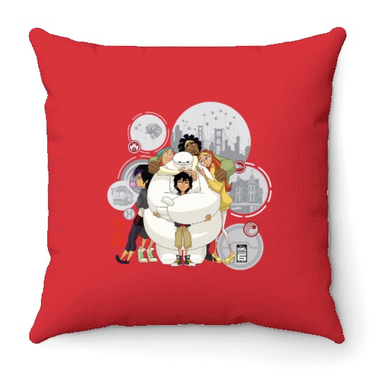 Disney Big Hero 6 TV Series Baymax Hugs Graphic Throw Pillows