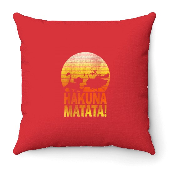 Disney Lion King Simba Hakuna Matata Sunset C1 T Throw Pillows