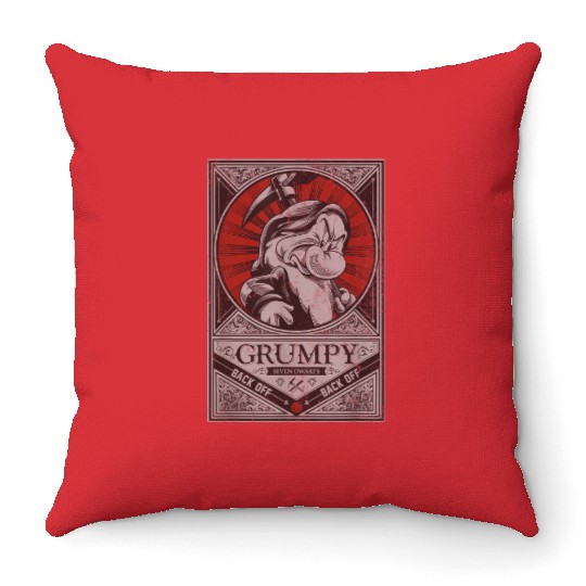 Disney Grumpy Grumpster Dwarf Throw Pillows