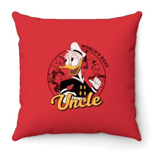 Disneys Donald Duck World's Best Uncle Circle Portrait Throw Pillows