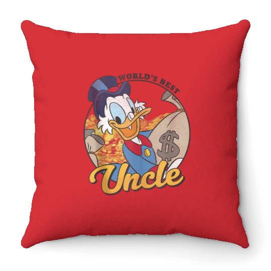 Disneys Ducktales Scrooge Mcduck World's Best Uncle Throw Pillows