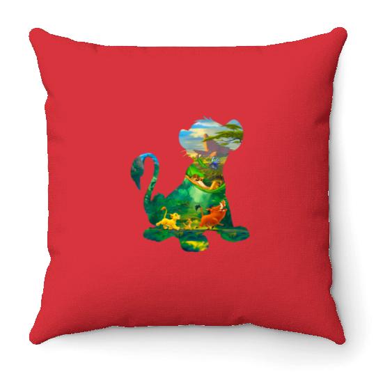 Disney Lion King Simba Silhouette Graphic Throw Pillows
