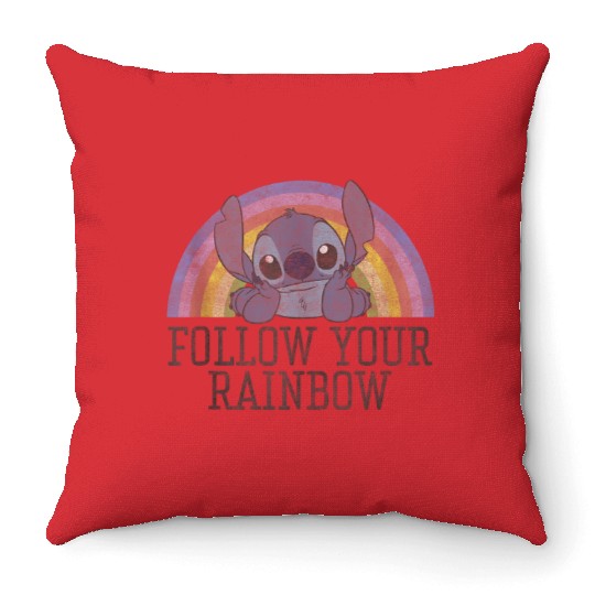 Disney Lilo Stitch Follow Your Rainbow Throw Pillows