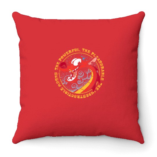 Disney Mulan Mushu Powerful Pleasurable Indestru Throw Pillows