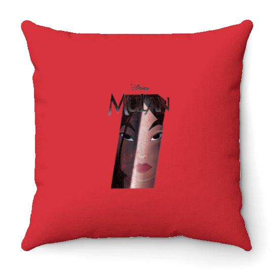 Disney Mulan Split Portrait Poster Throw Pillows