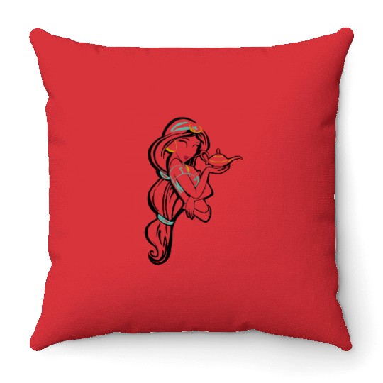 Disney Aladdin Jasmine Sketch Throw Pillows