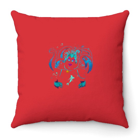 Disney The Little Mermaid Ursula Flotsam And Jetsam Throw Pillows