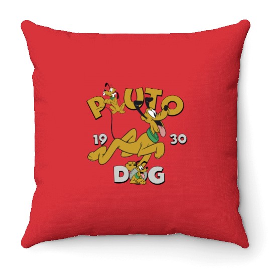 Pluto Est. 1930 Throw Pillows, Disney Pluto Throw Pillows