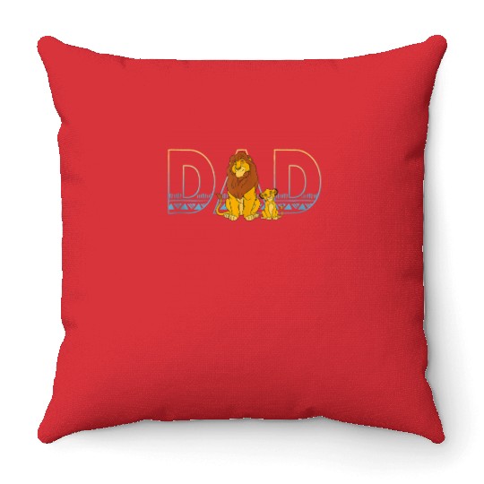 Disney The Lion King Simba and Mufasa Dad Throw Pillows