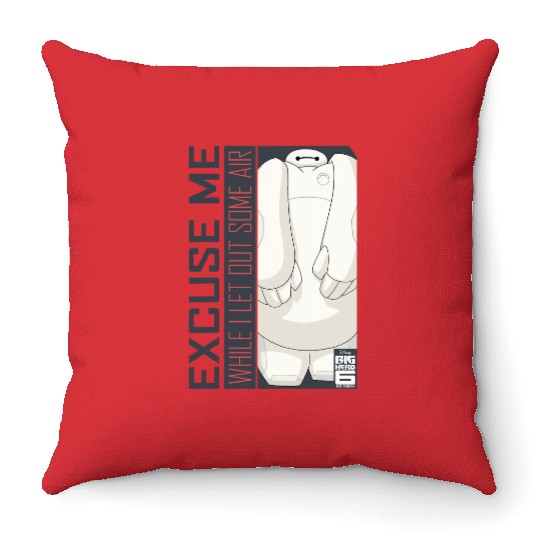 Disney Big Hero 6 TV Series Baymax Excuse Me Graphic Throw Pillows