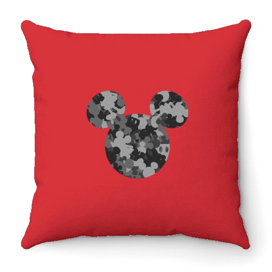 Disney Mickey Camo Gray Throw Pillows