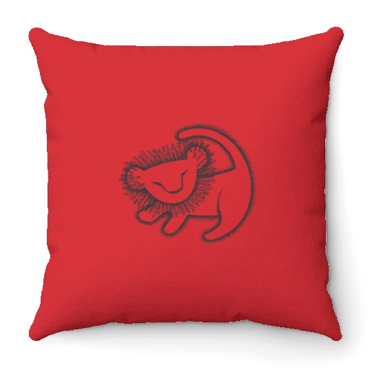 Disney Lion King Young Simba Cave Painting Throw Pillows