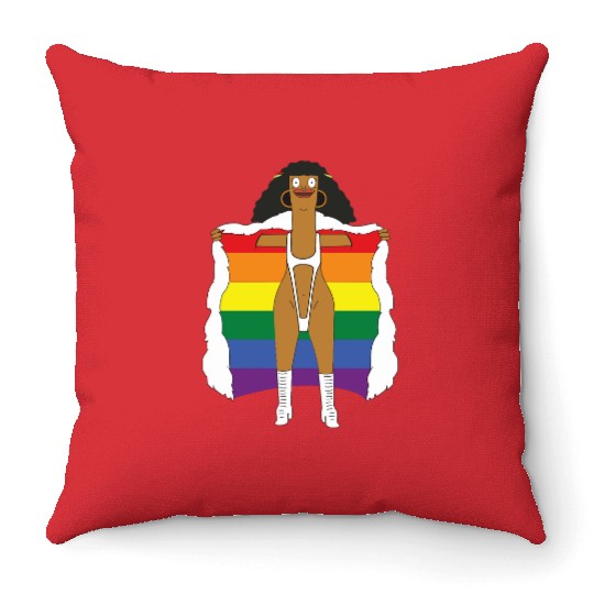 Bobs burgers marshmallow Throw Pillows
