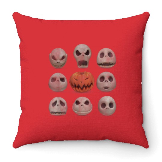 Disneyss Jack Skellington Halloween Faces Throw Pillows