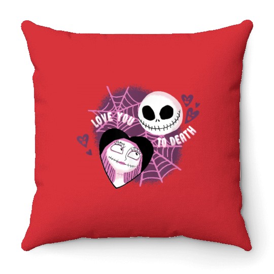 Disneyss The Nightmare Before Christmas Love You To Death Throw Pillows