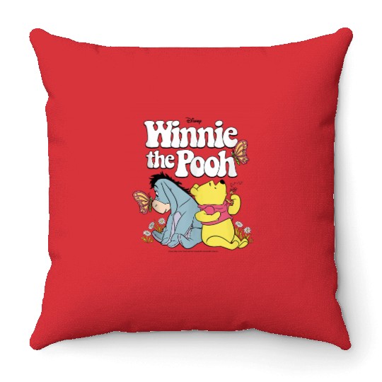 Disney Winnie The Pooh Retro Eeyore And Pooh Throw Pillows