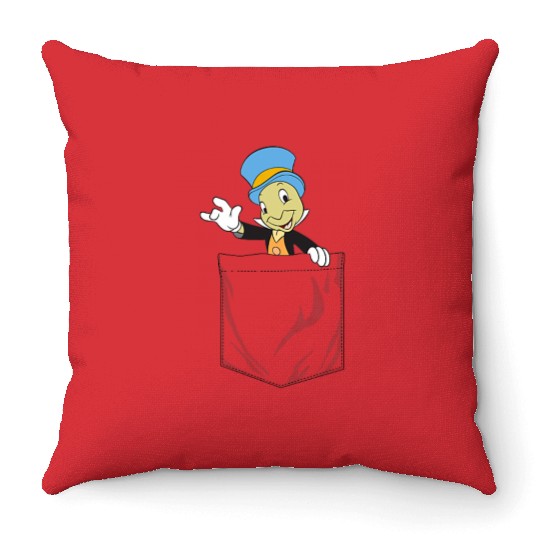 Disney Pinocchio Jiminy Cricket Faux Pocket Throw Pillows