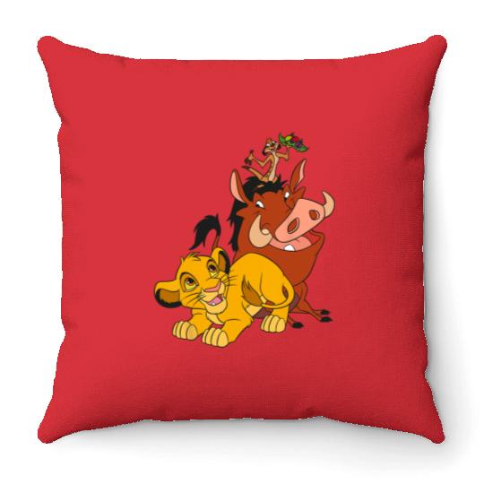 Disney The Lion King Young Simba Timon and Pumbaa Throw Pillows