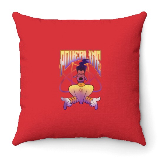 Disney A Goofy Movie Powerline Logo Portrait Throw Pillows