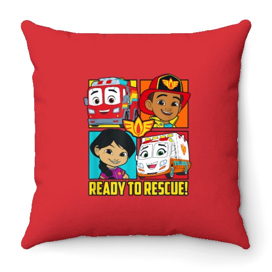 Disneyss Firebuds Bo Violet Ready To Rescue Box Up Throw Pillows