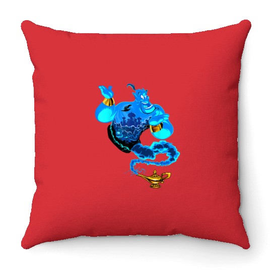 Disney Aladdin Genie Portrait Agrabah Fill Throw Pillows