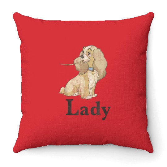 Disneyss Lady And The Tramp Spaghetti Lady Couples Throw Pillows