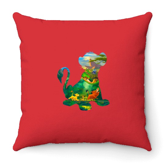 Disney Lion King Simba Silhouette Graphic Throw Pillows