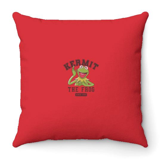 Disneyss The Muppets K the frog Since 1955 Collegiate Throw Pillows
