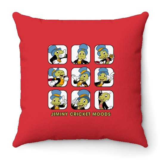 Disney Jiminy Cricket Moods Throw Pillows, Disney Pinocchio Throw Pillows