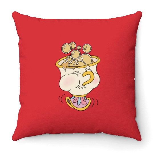 Chip Throw Pillows, Beauty and The Beast Throw Pillows, Disneyland Throw Pillows