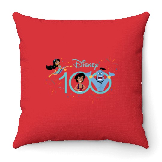 Disney 100 Anniversary Aladdin Jasmine Genie Throw Pillows