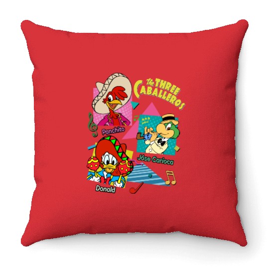 Disney The Three Caballeros Mexico Throw Pillows, Three Caballeros Throw Pillows