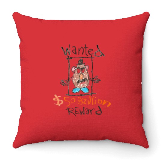 Toy Story Wanted Poster Throw Pillows | Disney Throw Pillows | Mr Potato Head Throw Pillows