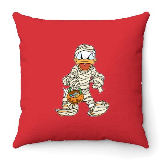 Disney Donald Duck Mummy Halloween Throw Pillows, Mummy Donald Halloween Pumpkin Throw Pillows