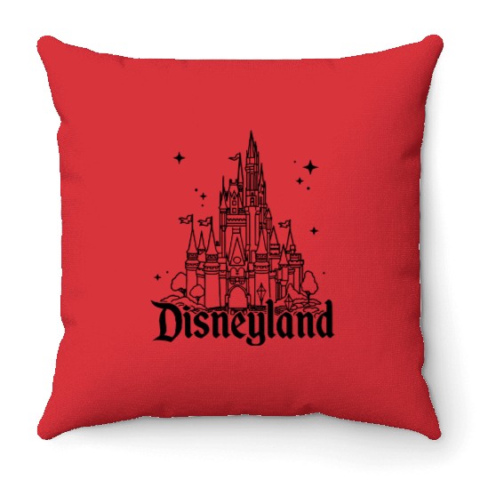 Disneyland Castle Throw Pillows, Disneyland Magic Kingdom Throw Pillows